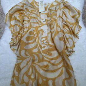 New Sunner woman 100% silk top brouse size XS